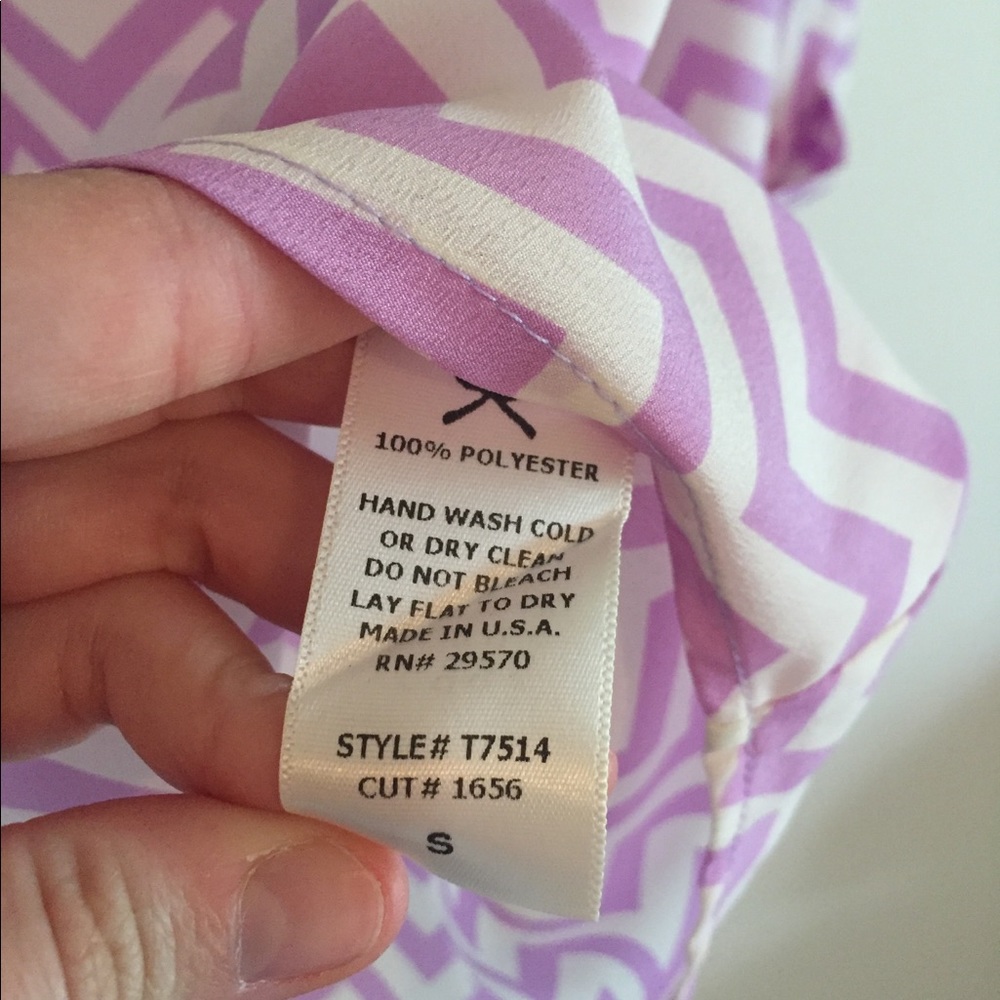 Everly Chevron Pattern Blouse - Picture 3 of 4